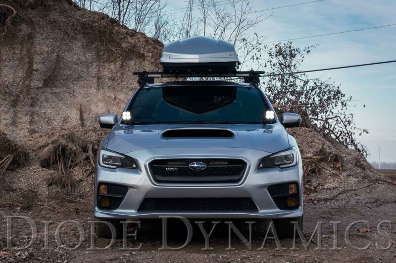 Subaru WRX LED Light Pods - Above the hood - Diode Dynamics - Stage Series Backlit - Amber - `15-`21